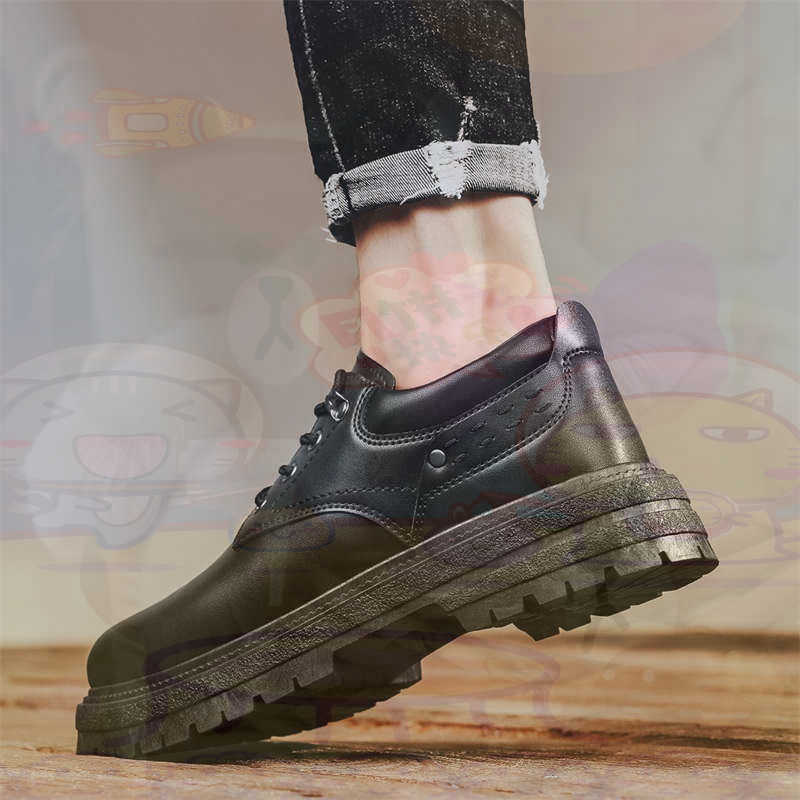 Vintage Fashion Eu - Dark Natural Leather Fashion Trainers Tennis