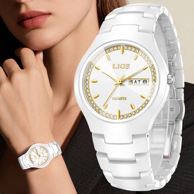 LIGE Ceramic Watch Elegant Wom - đánh giá và giá Vintage Fashion Complete