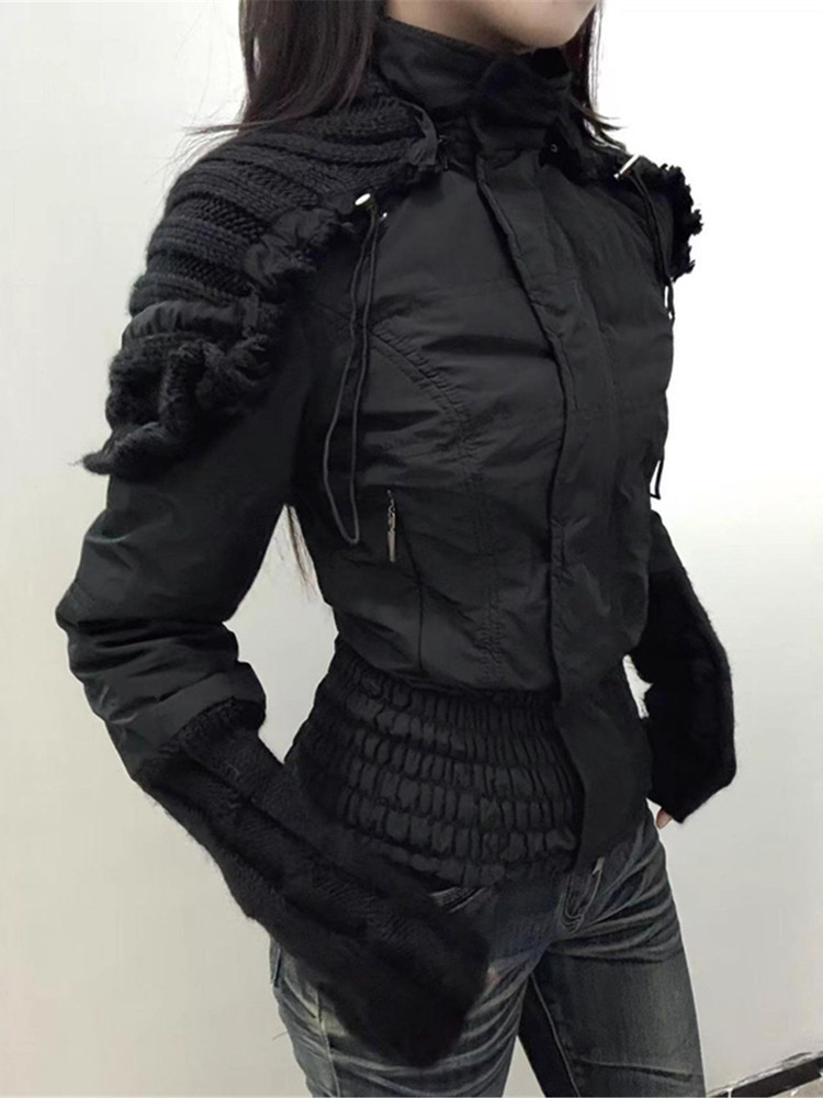 Women Black Hoodies Parka Jack - đánh giá và giá Vintage Zipper