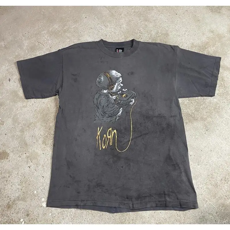 Vintage KORN Follow The Leader - đánh giá và giá Band Tee Faded 90S
