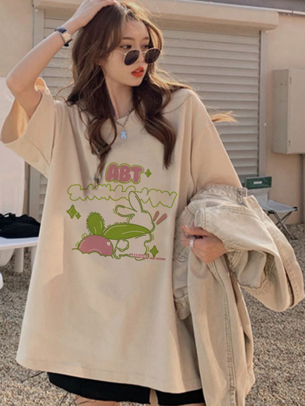 Cartoon Print Cotton T-Shirt W - đánh giá và giá Vintage Fashion Hong Kong