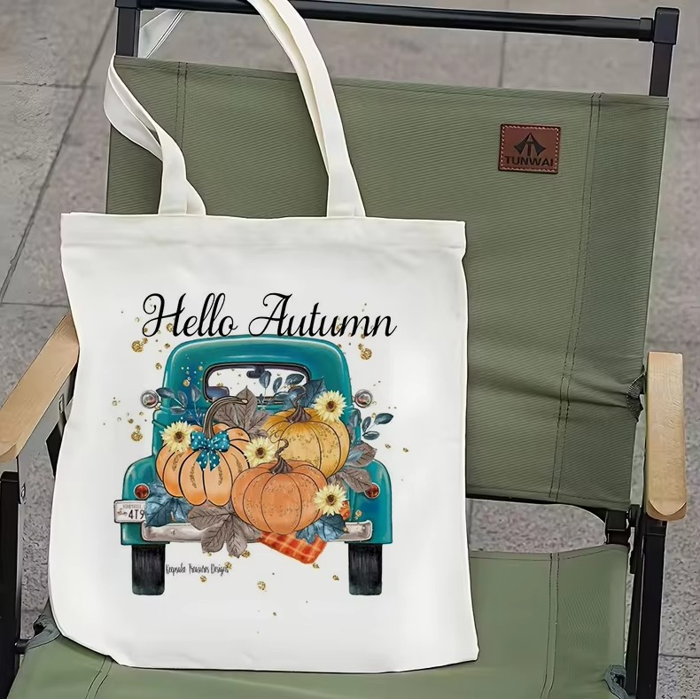 Canvas Tote Bag Hello Autumn V - đánh giá và giá Vintage Fashion Shop