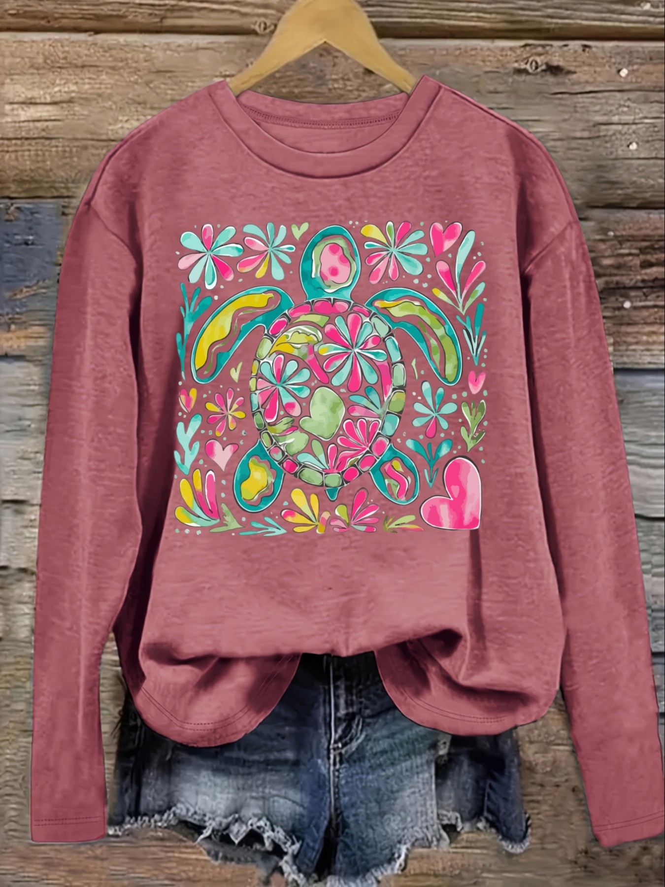 Women's Casual Long Sleeve Cre - đánh giá và giá Printed Floral Shirt