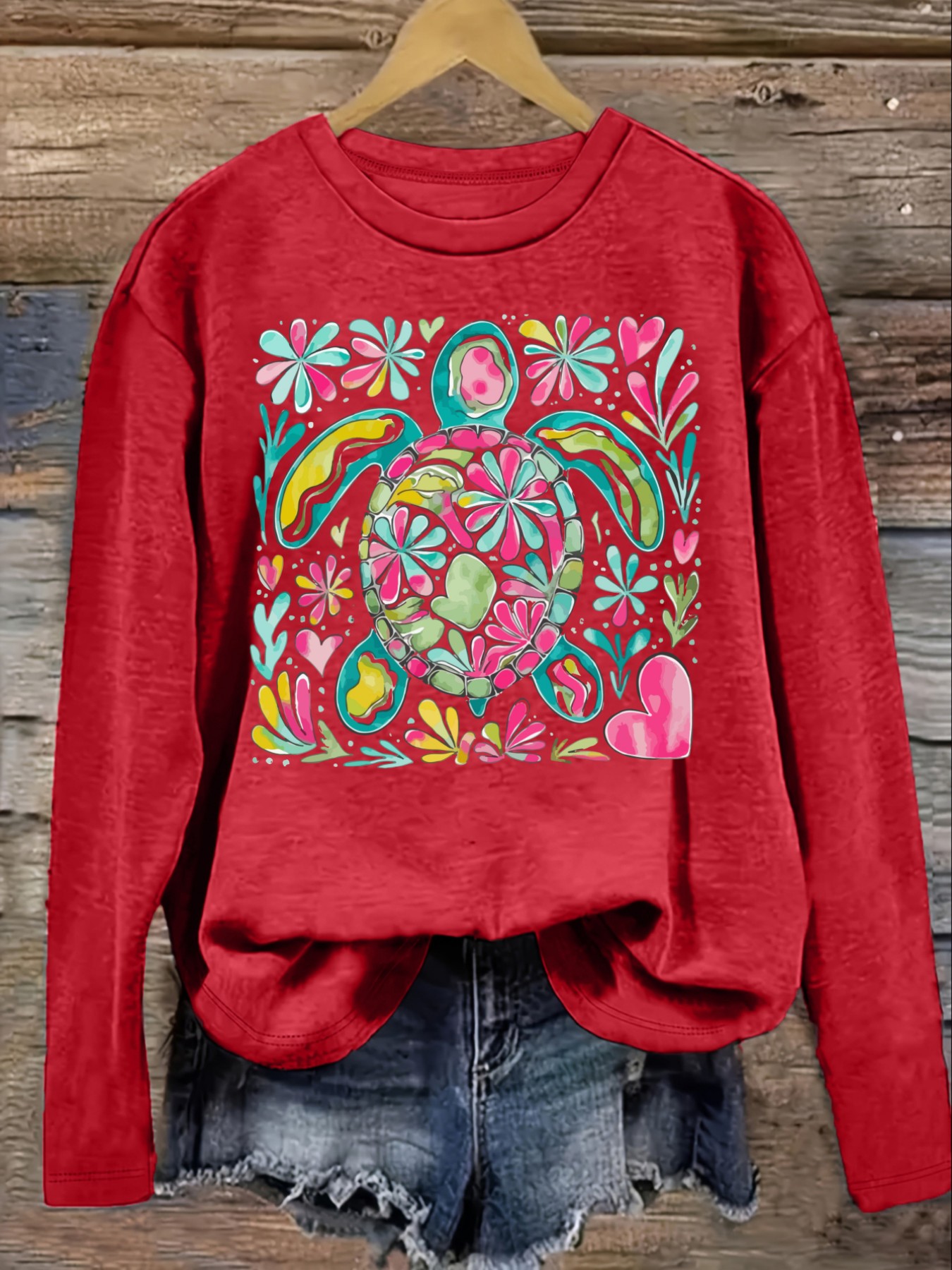 Women's Casual Long Sleeve Cre - đánh giá và giá Printed Floral Shirt