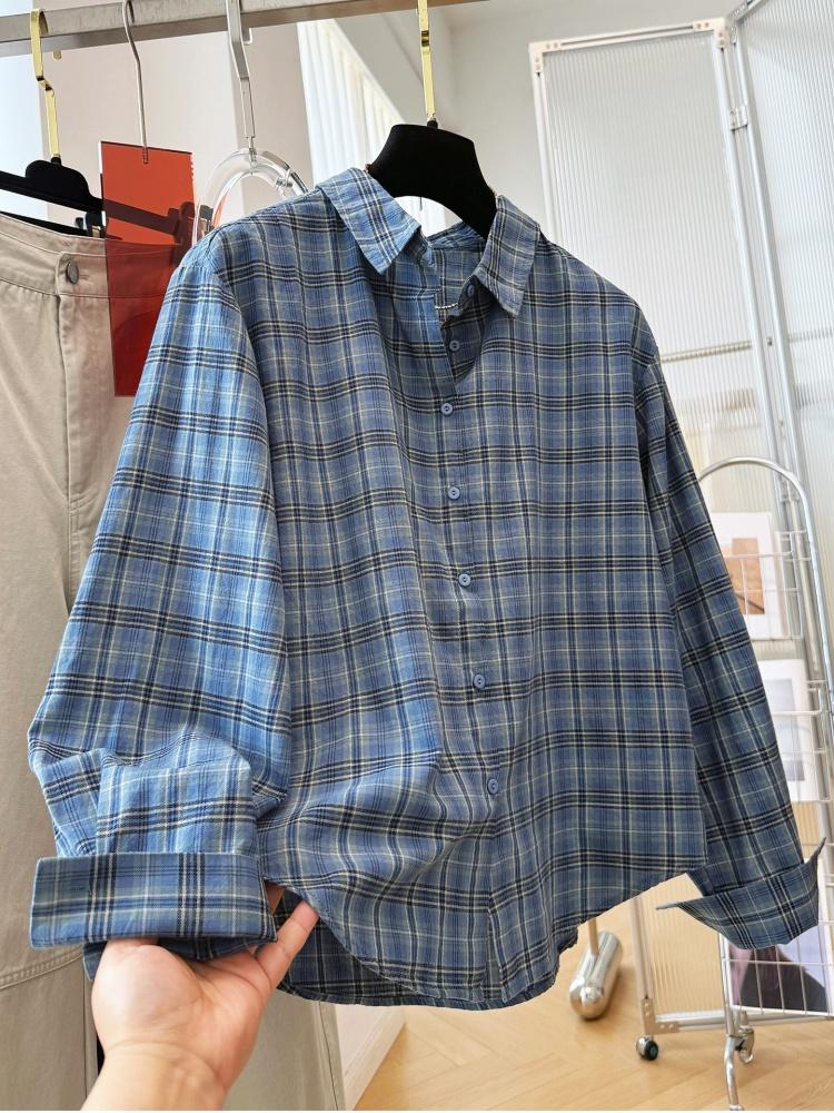 Women Vintage Plaid Cotton Lon - đánh giá và giá Vintage Fashion Style Female