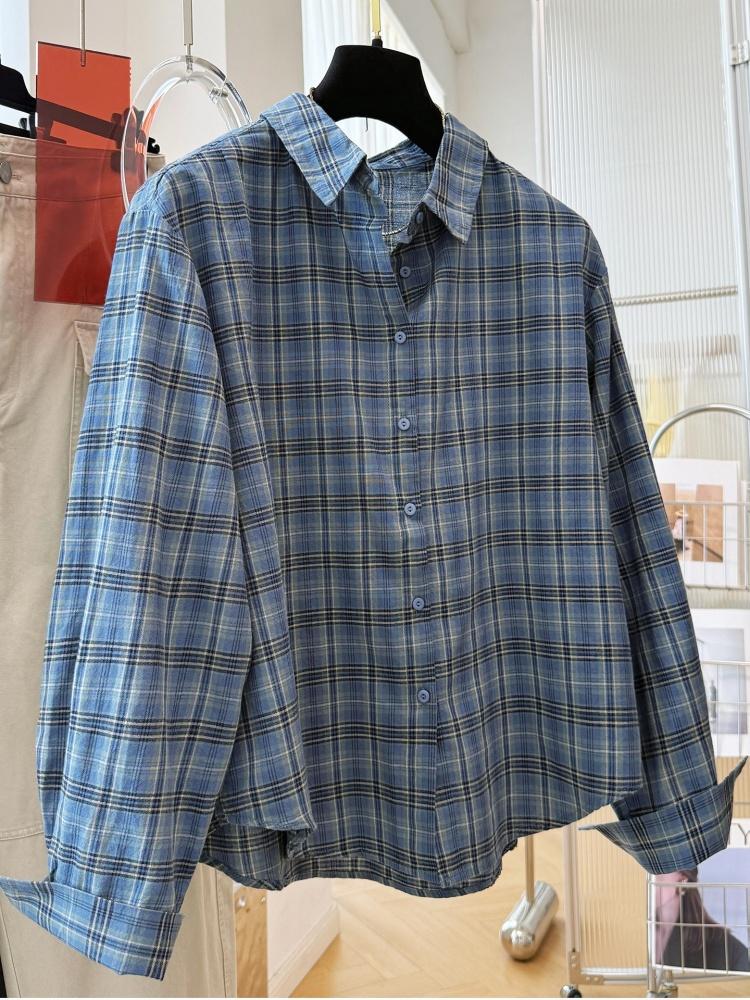 Women Vintage Plaid Cotton Lon - đánh giá và giá Vintage Fashion Style Female
