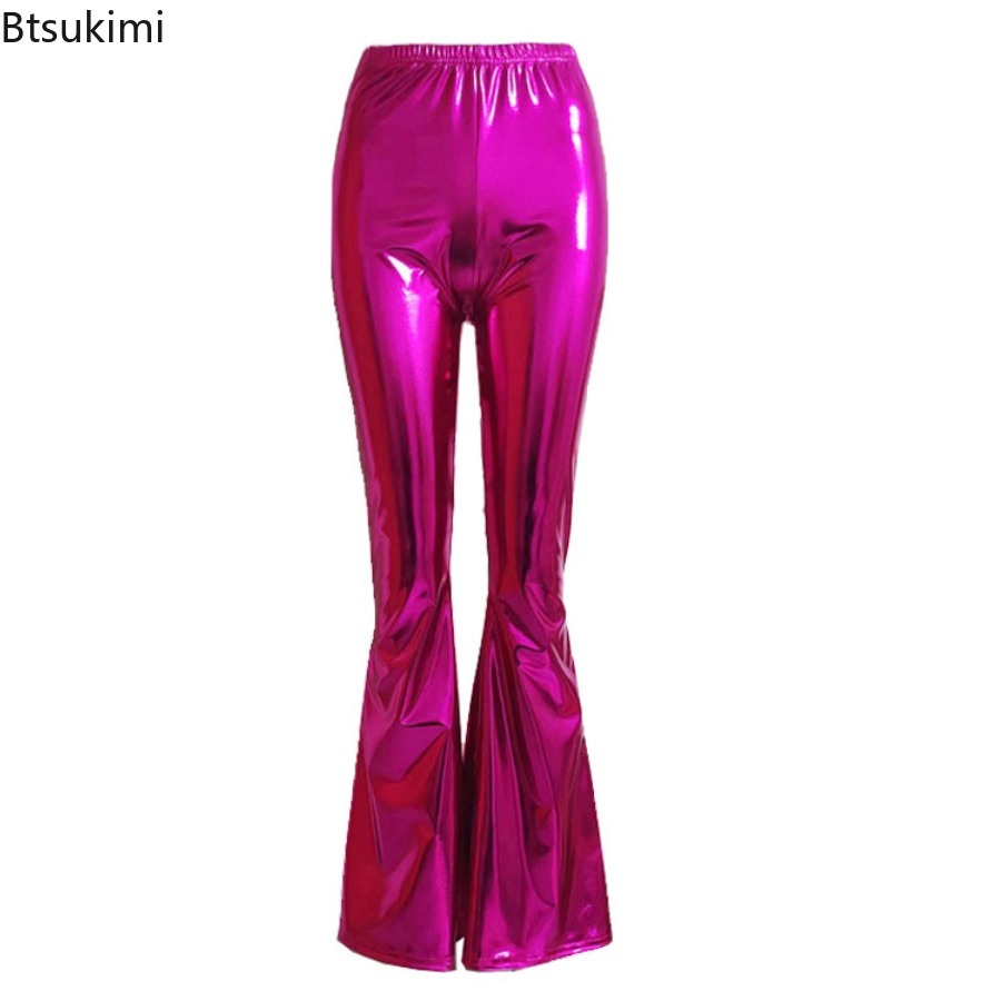 Women's Shiny Bell Bottom Pant - đánh giá và giá Wide Leg Trouser 70S