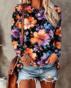 Women's Floral Print Top Navy  - đánh giá và giá Printed Floral Shirt