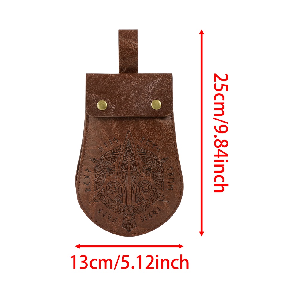 Viking Double Wolf Rune PU Lea - đánh giá và giá Vintage Fashion Faire