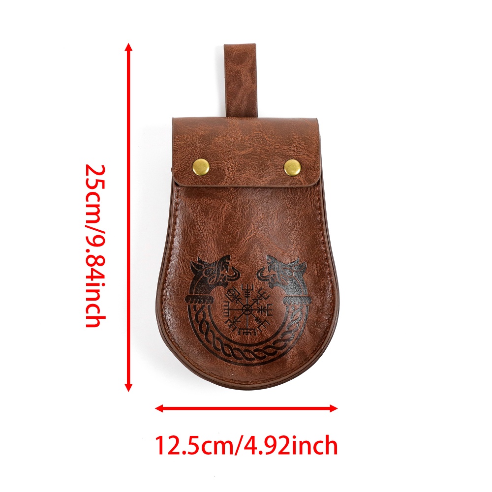 Viking Double Wolf Rune PU Lea - đánh giá và giá Vintage Fashion Faire