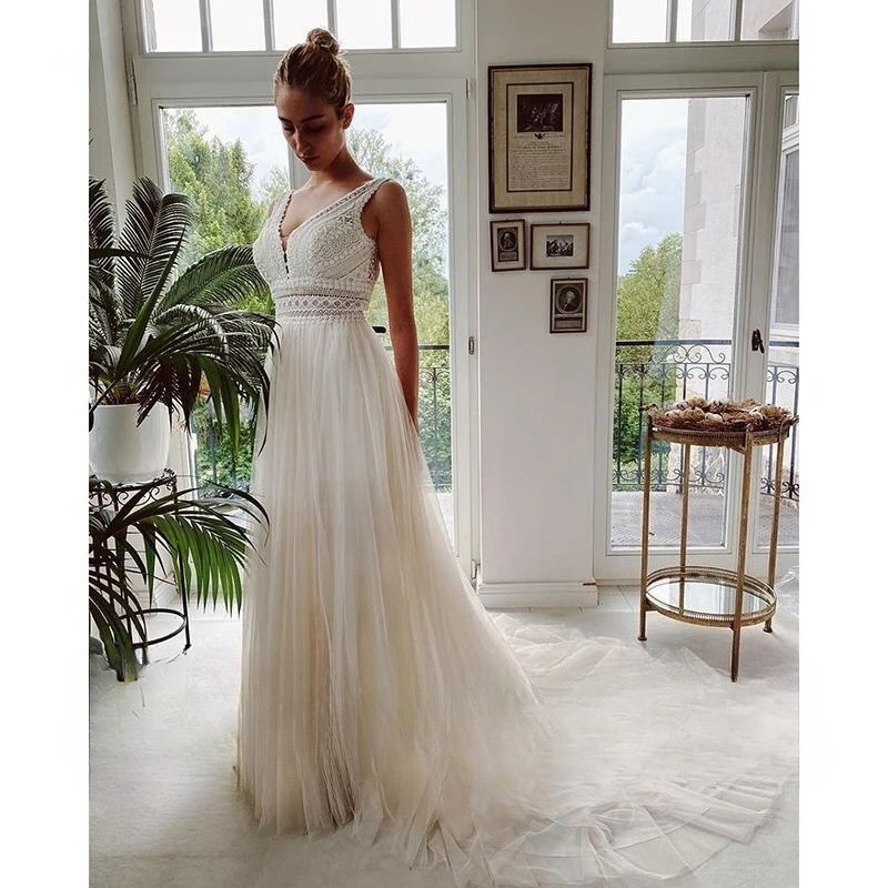 Customized Bohemian Wedding Dr - đánh giá và giá Vintage Zipper