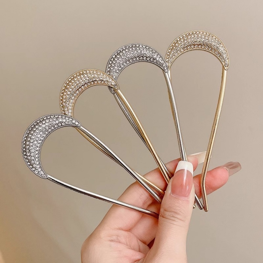 1/2pcs U-Shaped Crystal Hairpi - đánh giá và giá Vintage Fashion Shop
