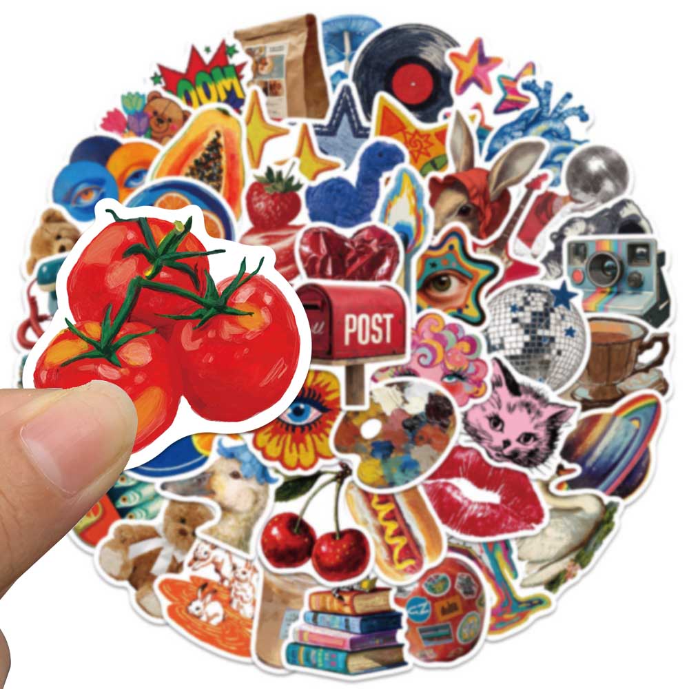 50pcs Vintage Y2K Sticker Fash - đánh giá và giá Vintage Fashion Labels
