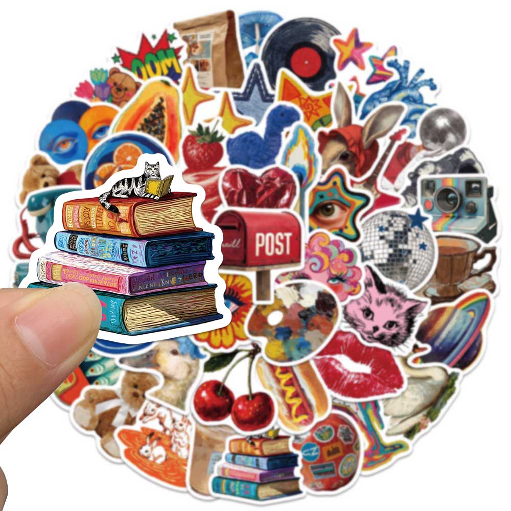 50pcs Vintage Y2K Sticker Fash - đánh giá và giá Vintage Fashion Labels