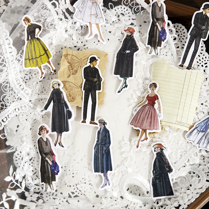 30pcs Vintage Ladies Gentleman - đánh giá và giá Vintage Fashion Collage