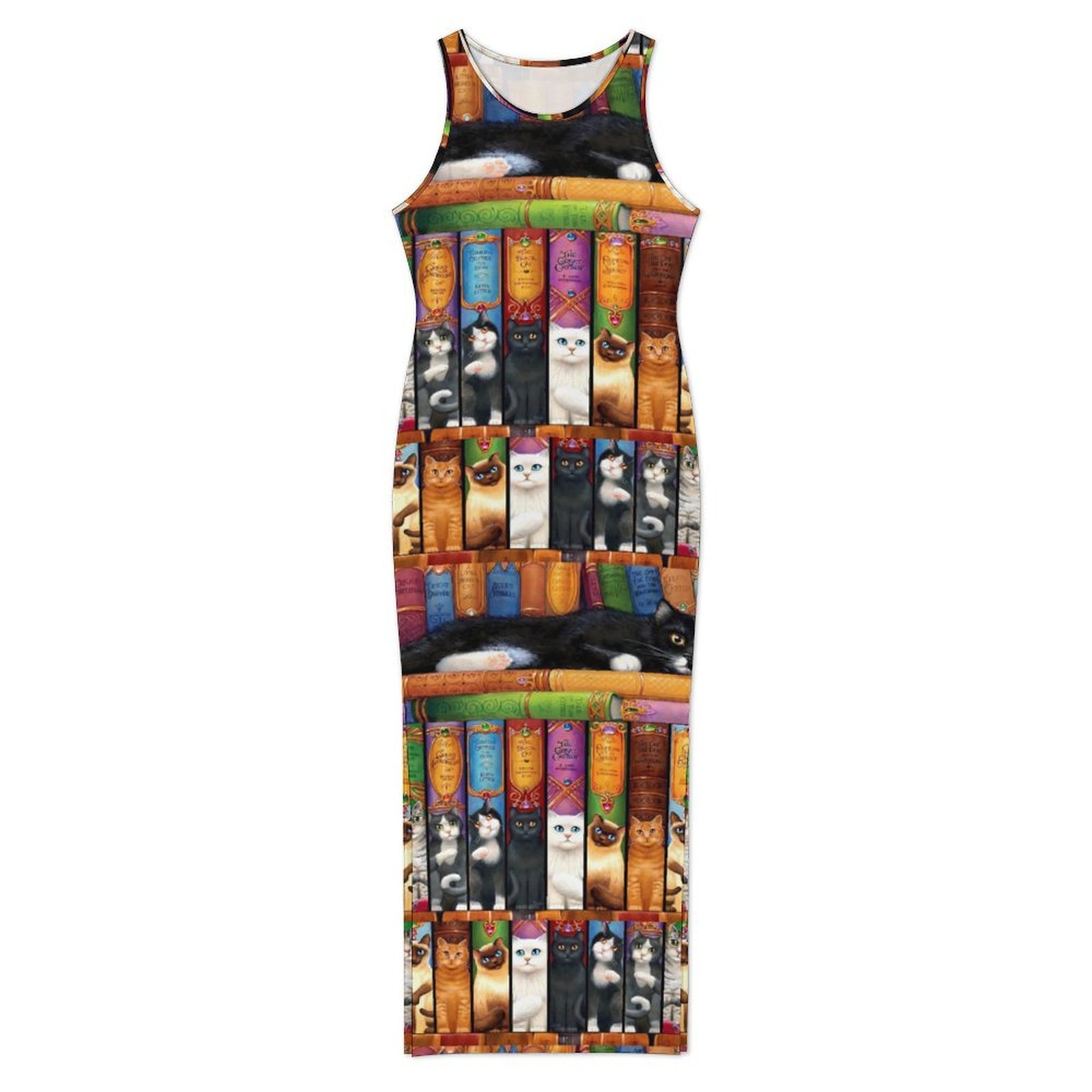 Library Cats And Books Bodycon - đánh giá và giá Vintage Fashion Library