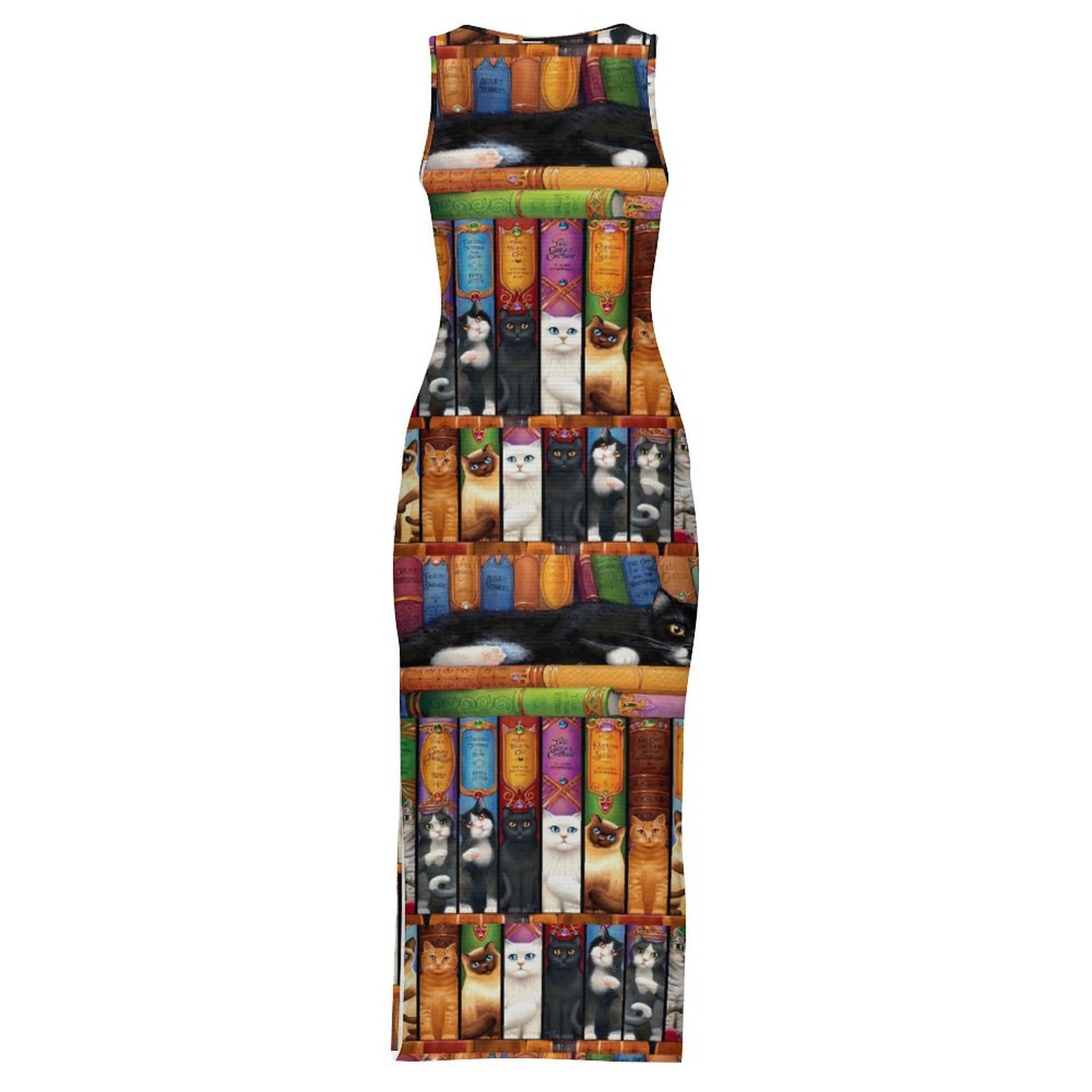 Library Cats And Books Bodycon - đánh giá và giá Vintage Fashion Library