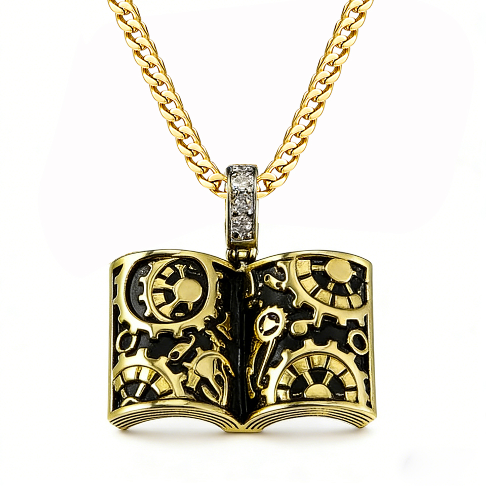 VANAXIN Punk Retro Book Pendan - đánh giá và giá Vintage Fashion Library