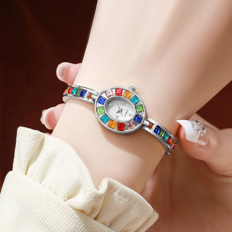 2pcs Elegant Colorful Rhinesto - đánh giá và giá Vintage Fashion Watches