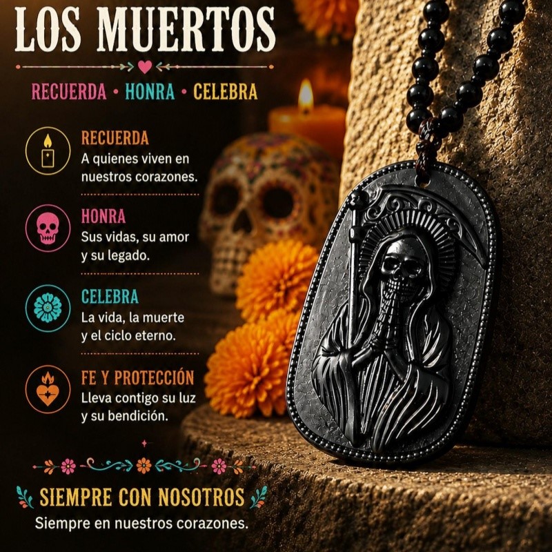 Santa Muerte Sculpture Dog Tag - đánh giá và giá Vintage Fashion Labels