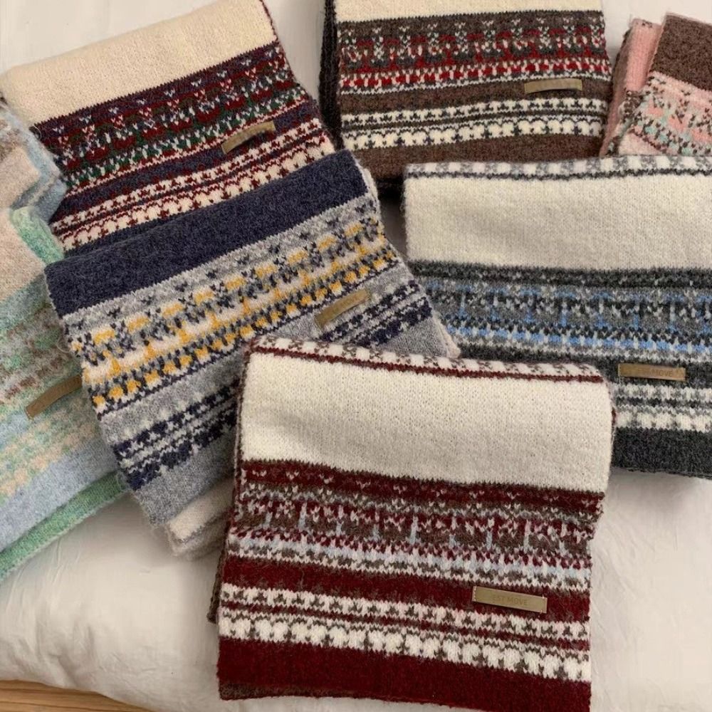 Cozy Fair Isle Pattern Patchwo - đánh giá và giá Vintage Fashion Faire