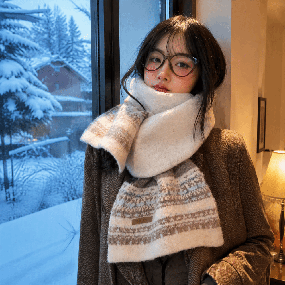 Cozy Fair Isle Pattern Patchwo - đánh giá và giá Vintage Fashion Faire