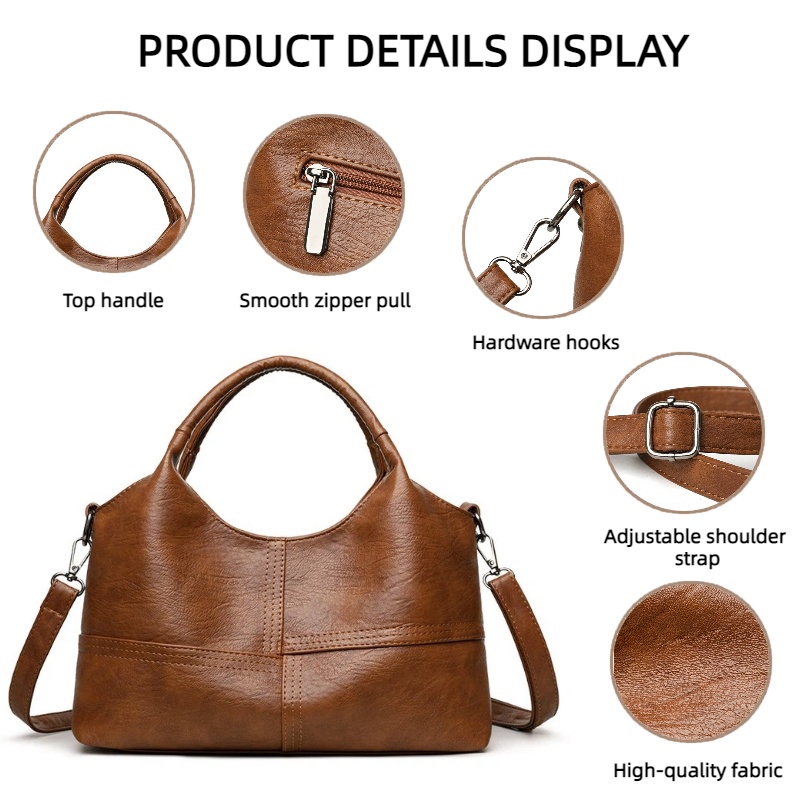 Vintage Faux Leather Tote Bag  - đánh giá và giá Vintage Fashion Shop