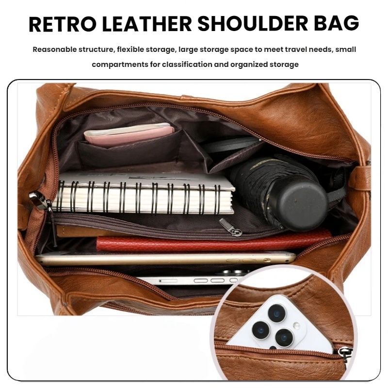 Vintage Faux Leather Tote Bag  - đánh giá và giá Vintage Fashion Shop