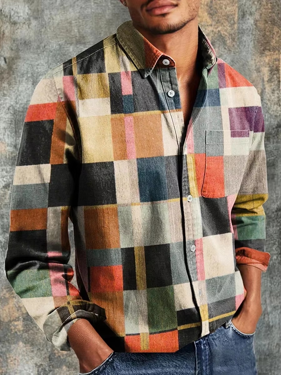 Men's Fashion Casual Fashion P - đánh giá và giá Printed Floral Shirt